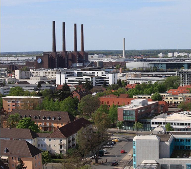 Blick über Wolfsburg
