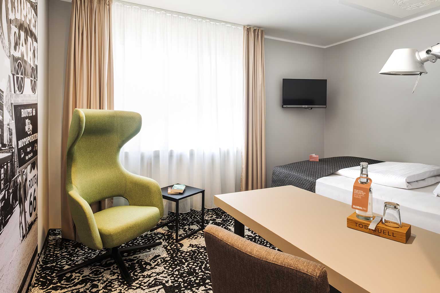 Einzelzimmer im Global Inn